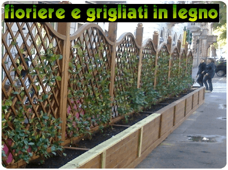 VASI - FIORIERE - GRIGLIATI - in legno su misura